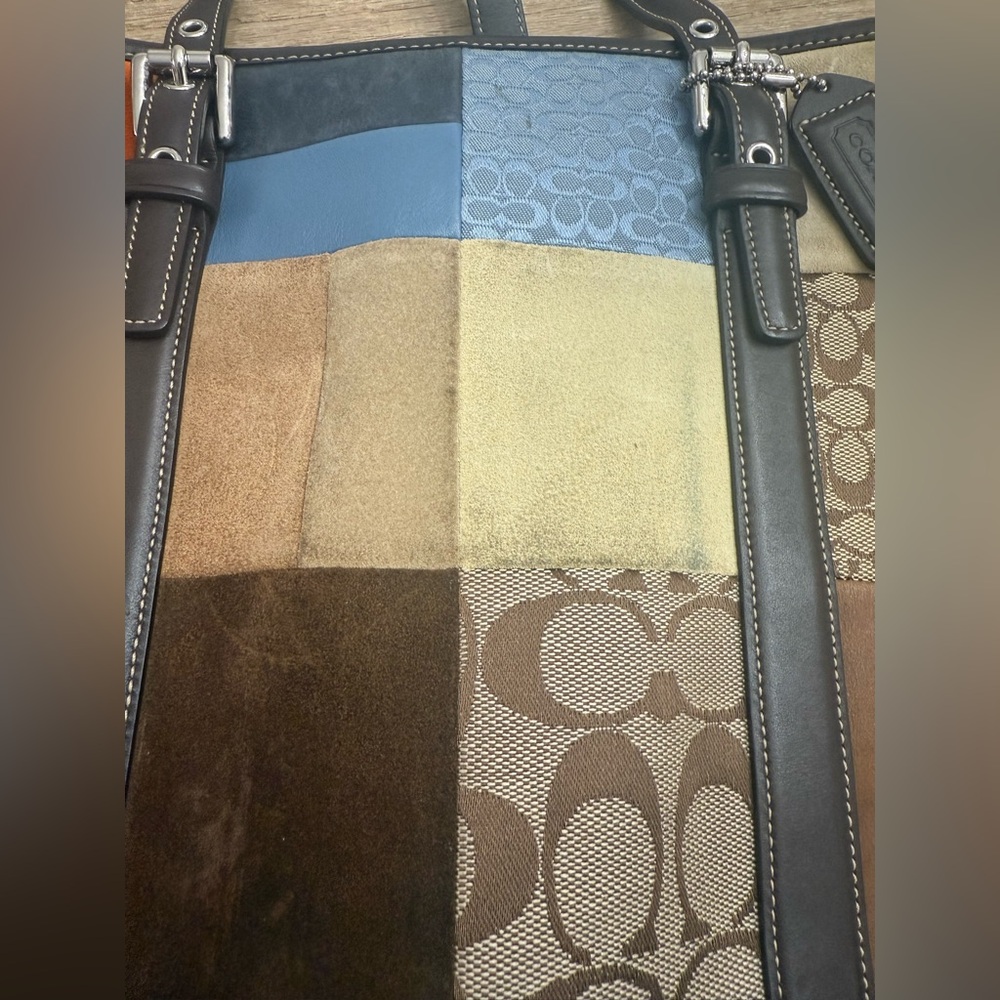 Coach Holiday Patchwork leather/suede tote - Picture 14 of 14